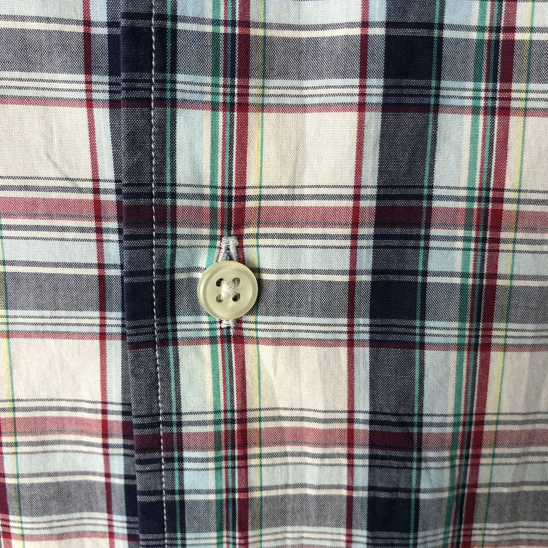Ralph Lauren POLO by Ralph Lauren short sleeve cotton check shirt, men's XXL size cotton white type Vintage Second Hand