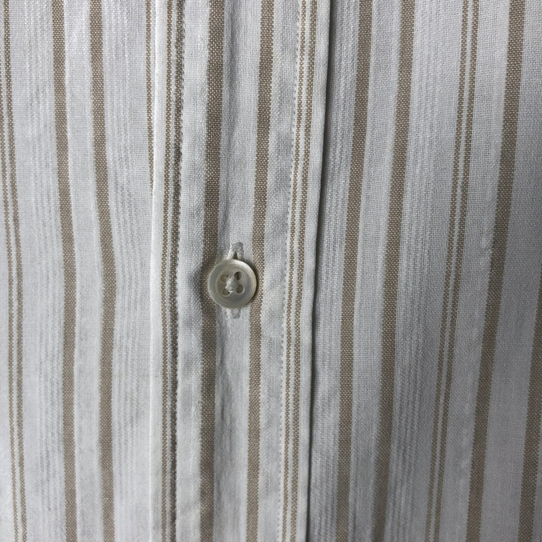 Ralph Lauren Multi-Stripe Short Sleeve Button-Down Striped Shirt, Men's Size L cotton white type Vintage Second Hand