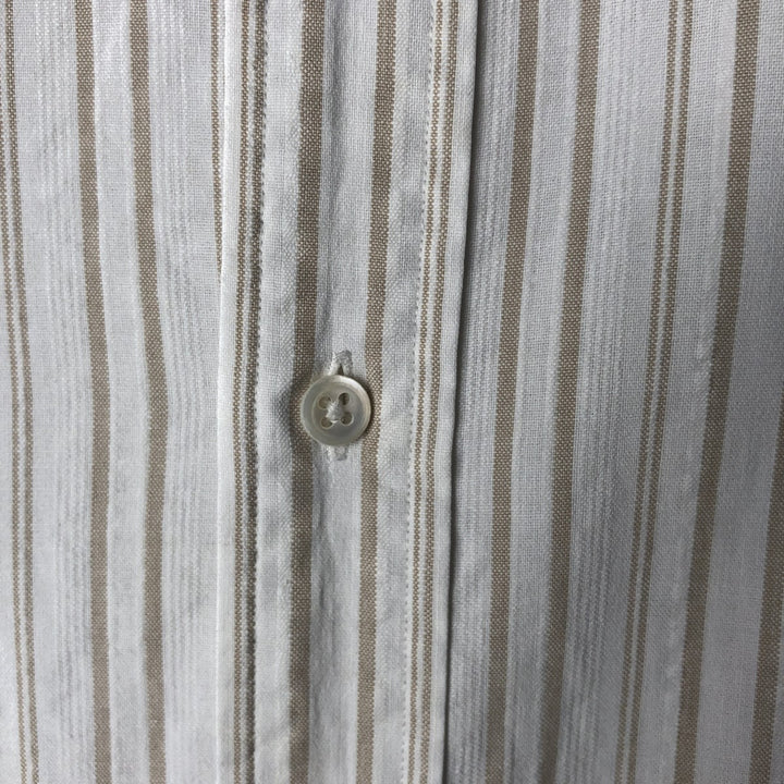 Ralph Lauren Multi-Stripe Short Sleeve Button-Down Striped Shirt, Men's Size L cotton white type Vintage Second Hand