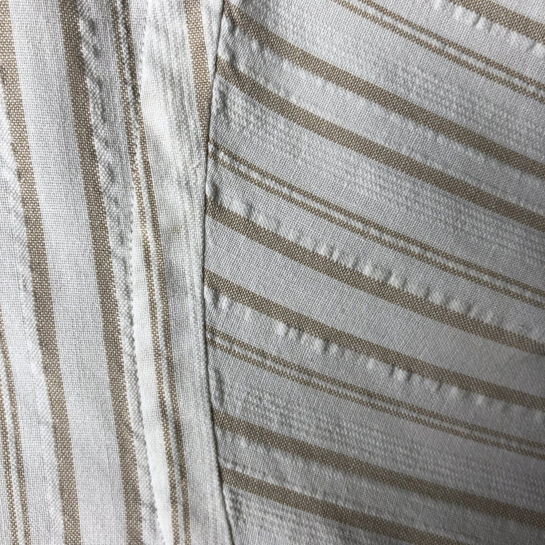 Ralph Lauren Multi-Stripe Short Sleeve Button-Down Striped Shirt, Men's Size L cotton white type Vintage Second Hand