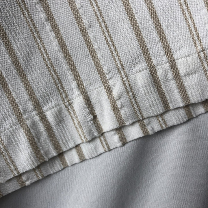 Ralph Lauren Multi-Stripe Short Sleeve Button-Down Striped Shirt, Men's Size L cotton white type Vintage Second Hand
