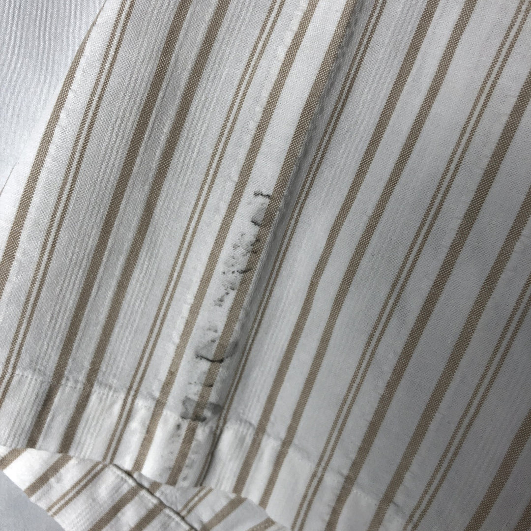 Ralph Lauren Multi-Stripe Short Sleeve Button-Down Striped Shirt, Men's Size L cotton white type Vintage Second Hand