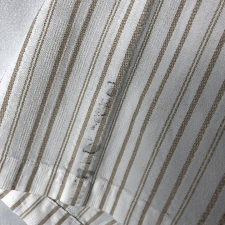 Ralph Lauren Multi-Stripe Short Sleeve Button-Down Striped Shirt, Men's Size L cotton white type Vintage Second Hand