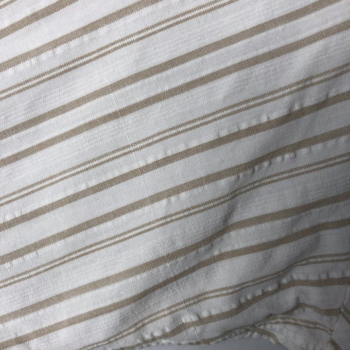 Ralph Lauren Multi-Stripe Short Sleeve Button-Down Striped Shirt, Men's Size L cotton white type Vintage Second Hand