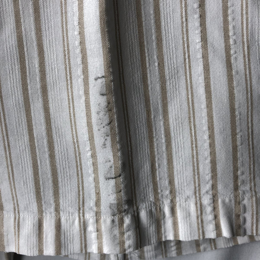 Ralph Lauren Multi-Stripe Short Sleeve Button-Down Striped Shirt, Men's Size L cotton white type Vintage Second Hand