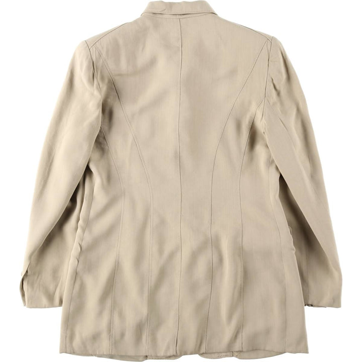 Blazer, tailored jacket, made in the USA, women's size L equivalent. Rayon Beige type Vintage Second Hand