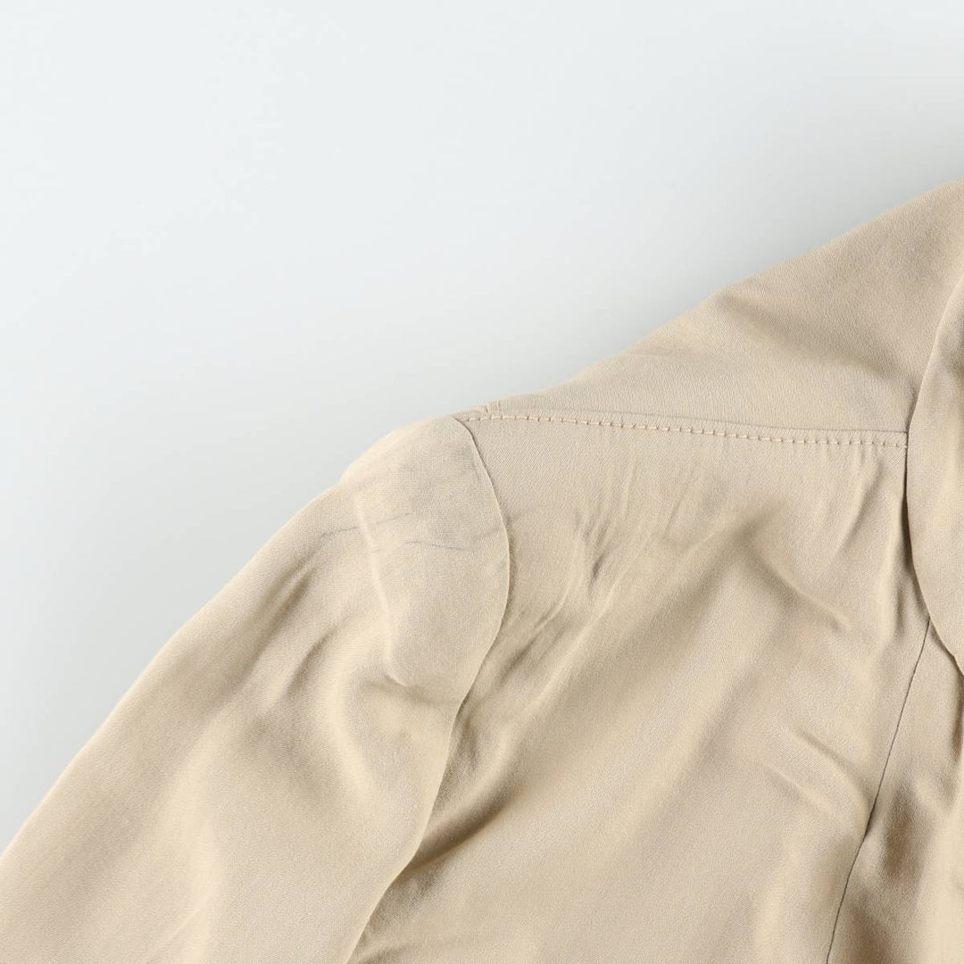 Blazer, tailored jacket, made in the USA, women's size L equivalent. Rayon Beige type Vintage Second Hand