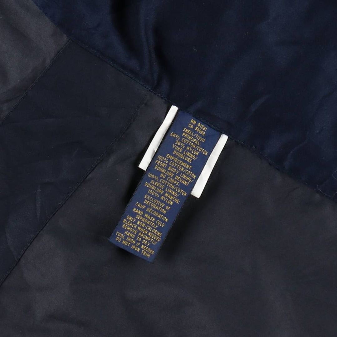 Ralph Lauren POLO RALPH LAUREN trench coat, short coat, women's size S (approx.) cotton navy blue type Vintage Second Hand