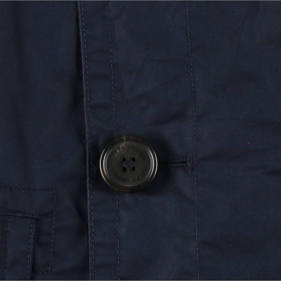 Ralph Lauren POLO RALPH LAUREN trench coat, short coat, women's size S (approx.) cotton navy blue type Vintage Second Hand