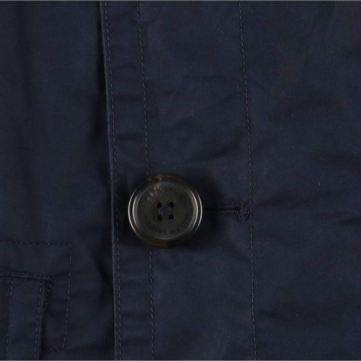 Ralph Lauren POLO RALPH LAUREN trench coat, short coat, women's size S (approx.) cotton navy blue type Vintage Second Hand