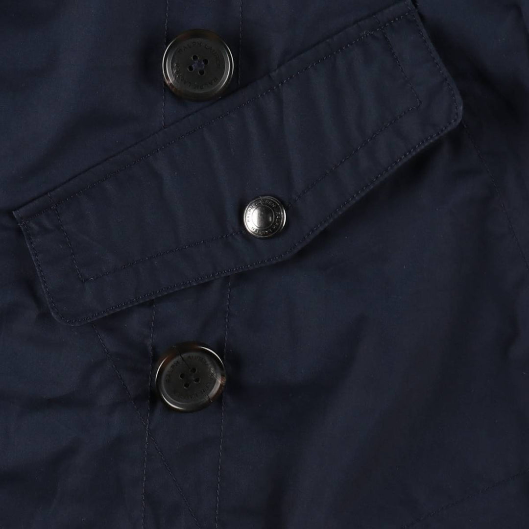 Ralph Lauren POLO RALPH LAUREN trench coat, short coat, women's size S (approx.) cotton navy blue type Vintage Second Hand