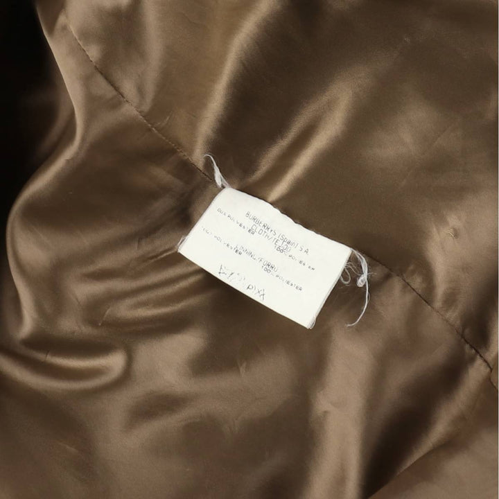 Burberry's check pattern houndstooth pattern trench coat/balmacaan coat, women's size L equivalent. polyester beige type brown Vintage Second Hand