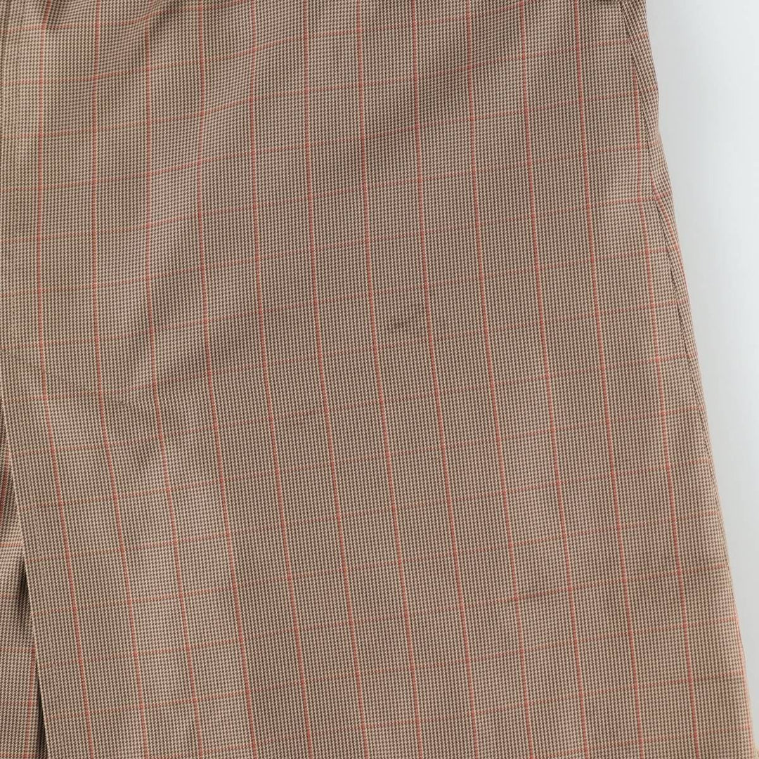 Burberry's check pattern houndstooth pattern trench coat/balmacaan coat, women's size L equivalent. polyester beige type brown Vintage Second Hand