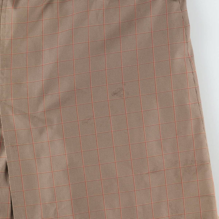 Burberry's check pattern houndstooth pattern trench coat/balmacaan coat, women's size L equivalent. polyester beige type brown Vintage Second Hand