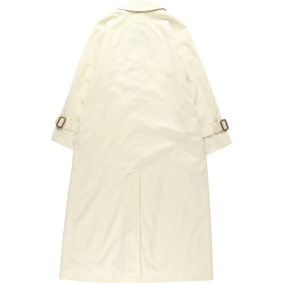 Burberry's Balmacaan Coat, Women's Size L cotton lemon yellow Vintage Second Hand
