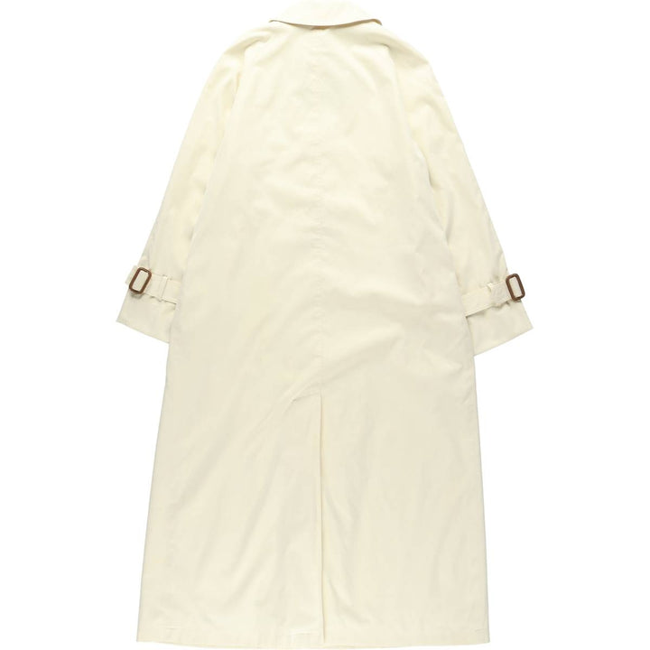 Burberry's Balmacaan Coat, Women's Size L cotton lemon yellow Vintage Second Hand