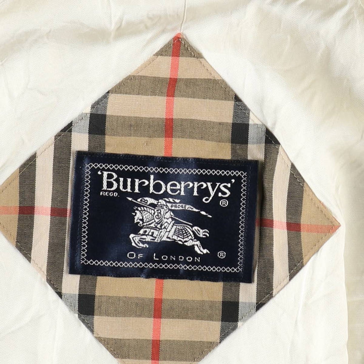 Burberry's Balmacaan Coat, Women's Size L cotton lemon yellow Vintage Second Hand