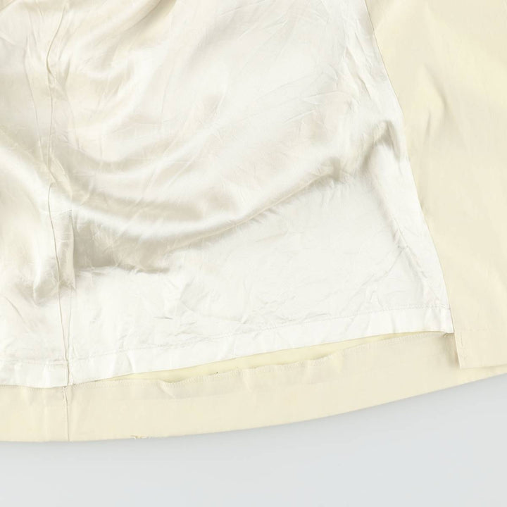 Burberry's Balmacaan Coat, Women's Size L cotton lemon yellow Vintage Second Hand