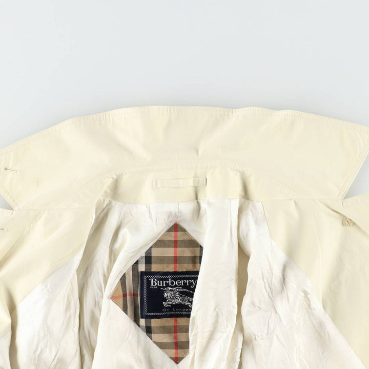 Burberry's Balmacaan Coat, Women's Size L cotton lemon yellow Vintage Second Hand
