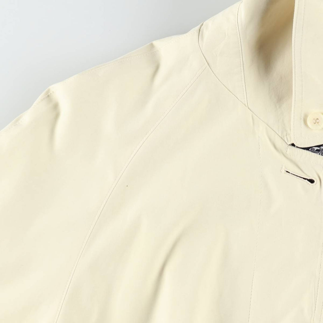 Burberry's Balmacaan Coat, Women's Size L cotton lemon yellow Vintage Second Hand