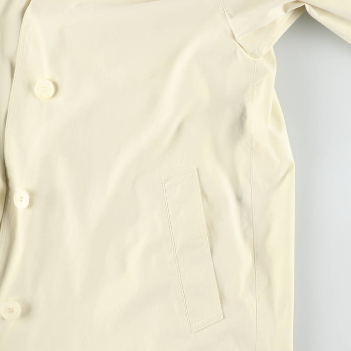 Burberry's Balmacaan Coat, Women's Size L cotton lemon yellow Vintage Second Hand