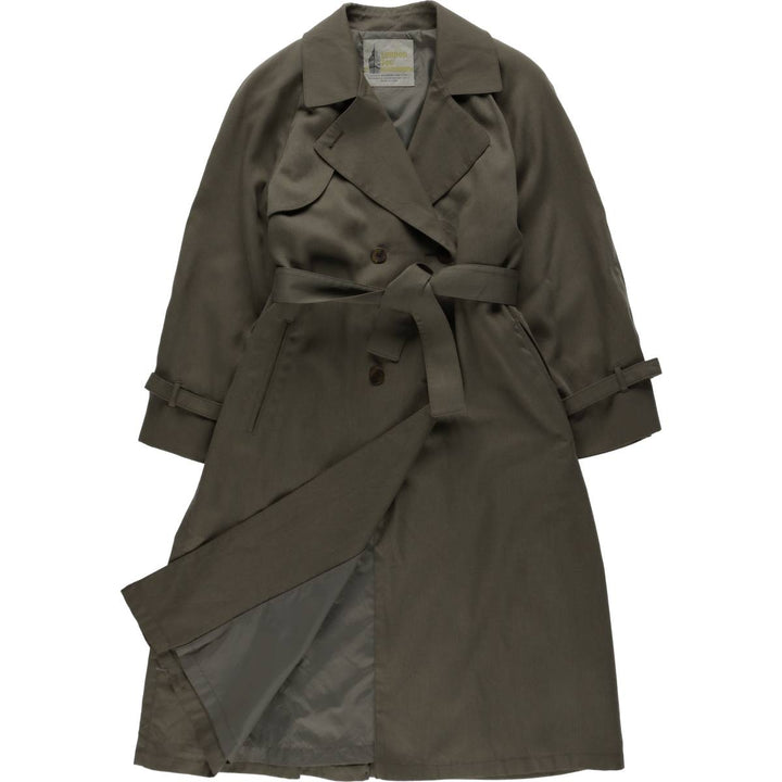 London Fog trench coat, made in the USA, women's size L equivalent, vintage. unclear Khaki type Vintage Second Hand