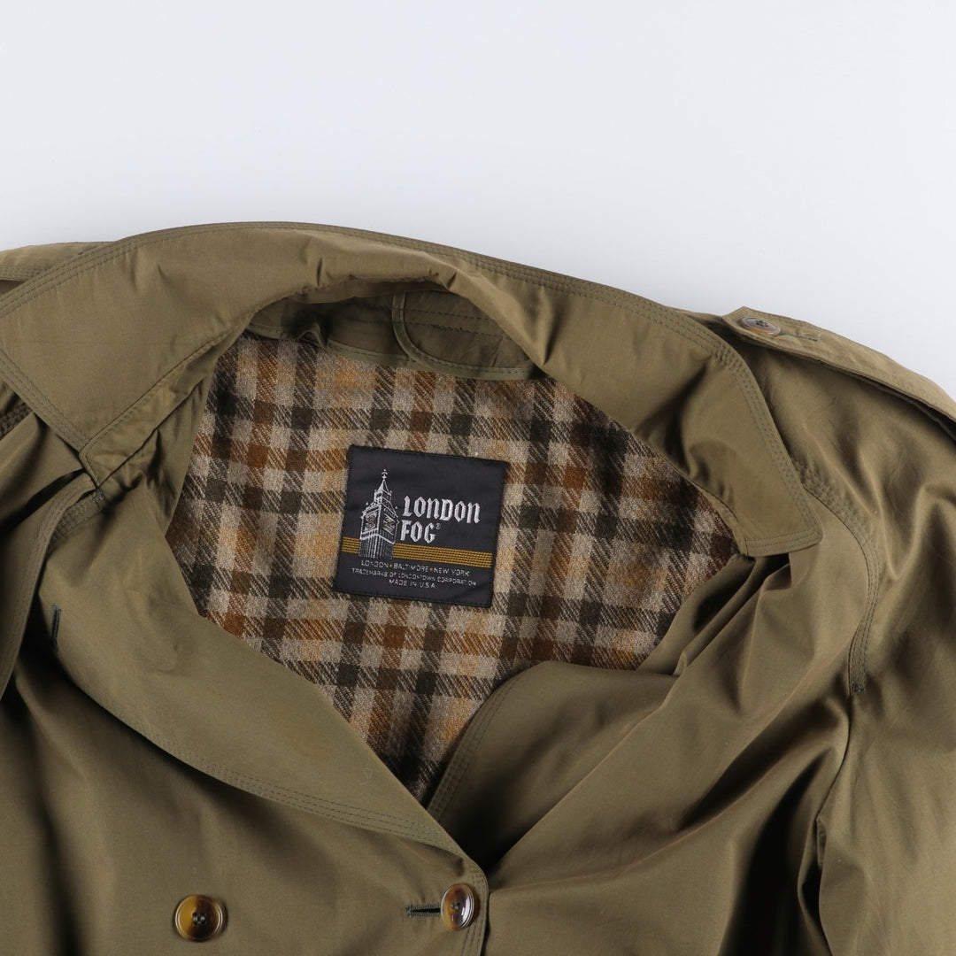 London Fog trench coat, made in the USA, women's size XL (approx.) unclear Khaki type Vintage Second Hand