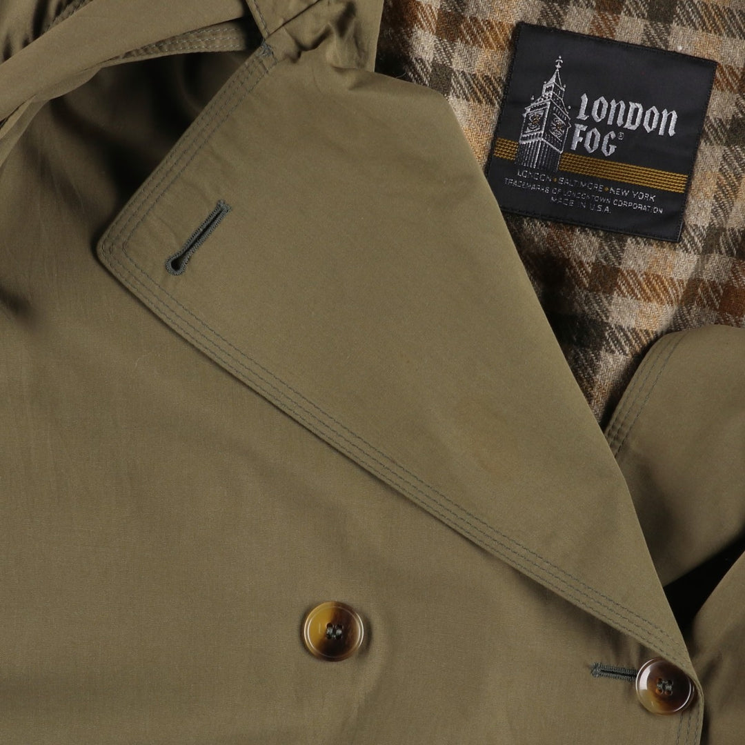 London Fog trench coat, made in the USA, women's size XL (approx.) unclear Khaki type Vintage Second Hand