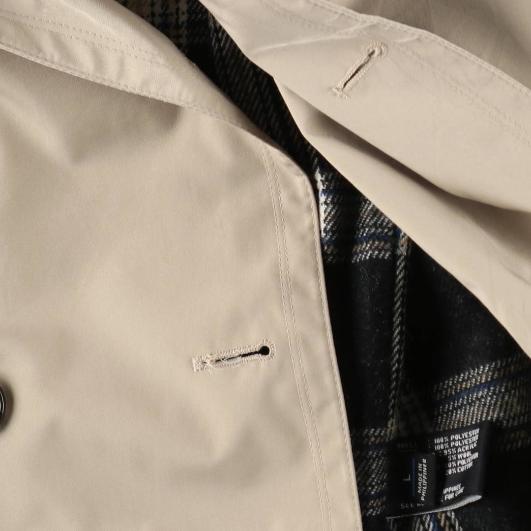 London Fog trench coat, women's size L polyester Beige type Vintage Second Hand