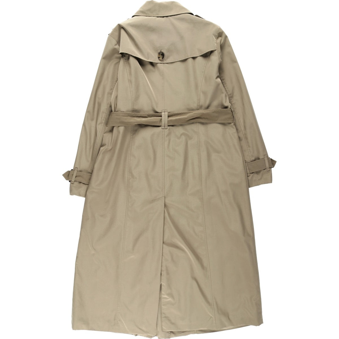 London Fog trench coat, women's size L polyester Khaki type beige Vintage Second Hand