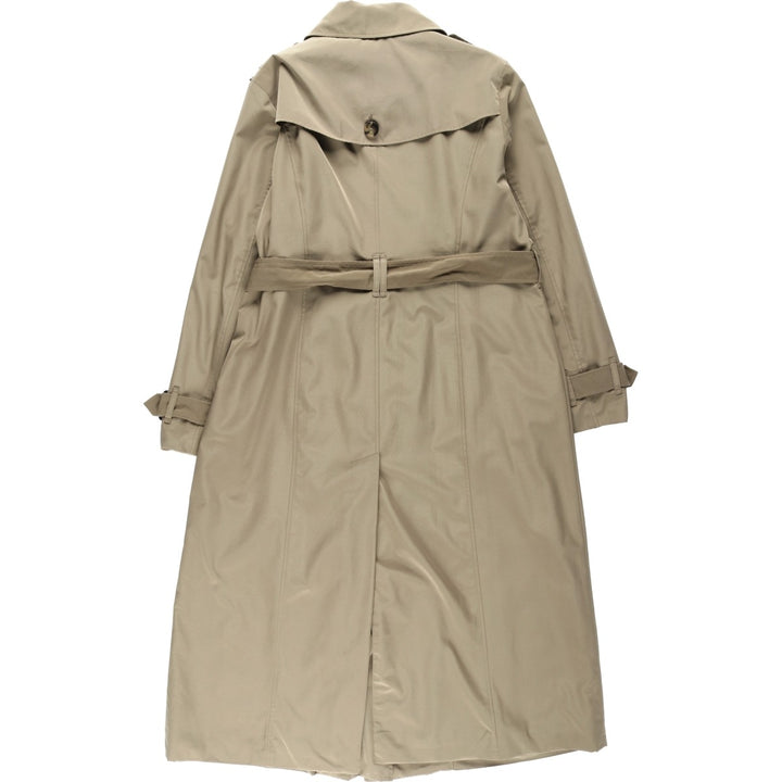 London Fog trench coat, women's size L polyester Khaki type beige Vintage Second Hand