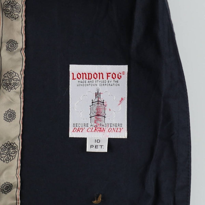 London Fog trench coat, women's size L (approx.), vintage. unclear navy blue type Vintage Second Hand