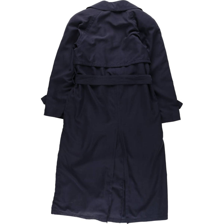 London Fog Town Trench Coat, Women's Size L (approx.) polyester navy blue type Vintage Second Hand