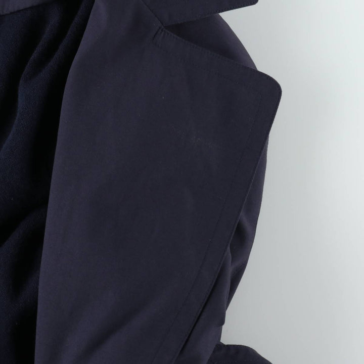 London Fog Town Trench Coat, Women's Size L (approx.) polyester navy blue type Vintage Second Hand