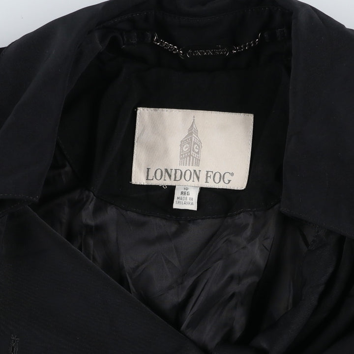 London Fog trench coat, women's size XL (approx.) unclear black type Vintage Second Hand