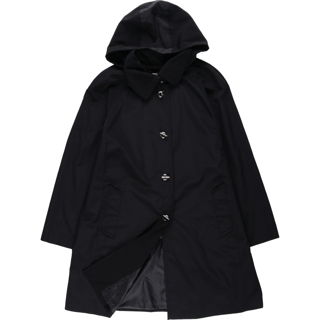 London Fog hooded stand-collar coat/balmacaan coat, women's size XL equivalent, vintage. polyester black type Vintage Second Hand