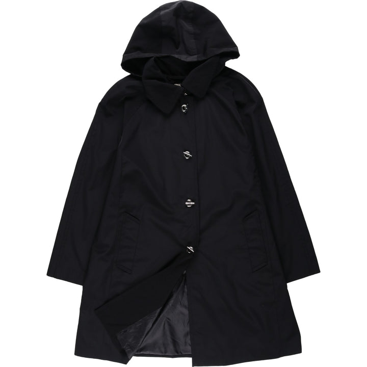London Fog hooded stand-collar coat/balmacaan coat, women's size XL equivalent, vintage. polyester black type Vintage Second Hand
