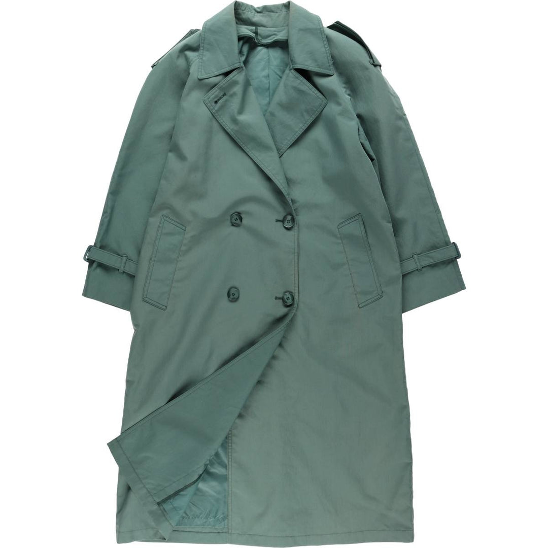 London Fog trench coat, women's size M (approx.), vintage. polyester Khaki type sage green Vintage Second Hand