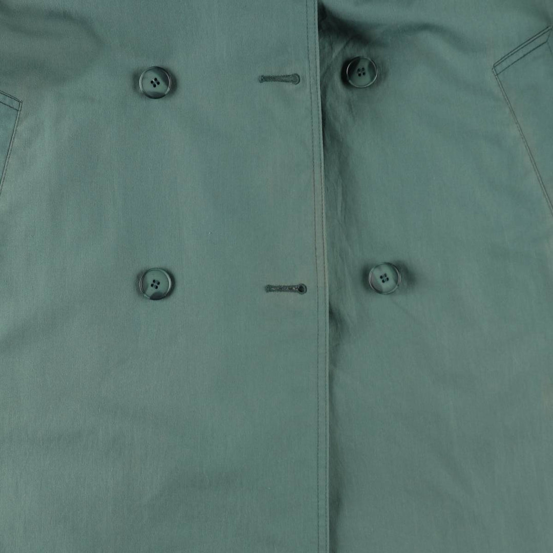 London Fog trench coat, women's size M (approx.), vintage. polyester Khaki type sage green Vintage Second Hand
