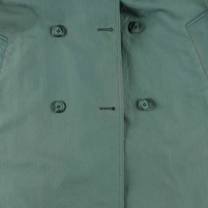London Fog trench coat, women's size M (approx.), vintage. polyester Khaki type sage green Vintage Second Hand