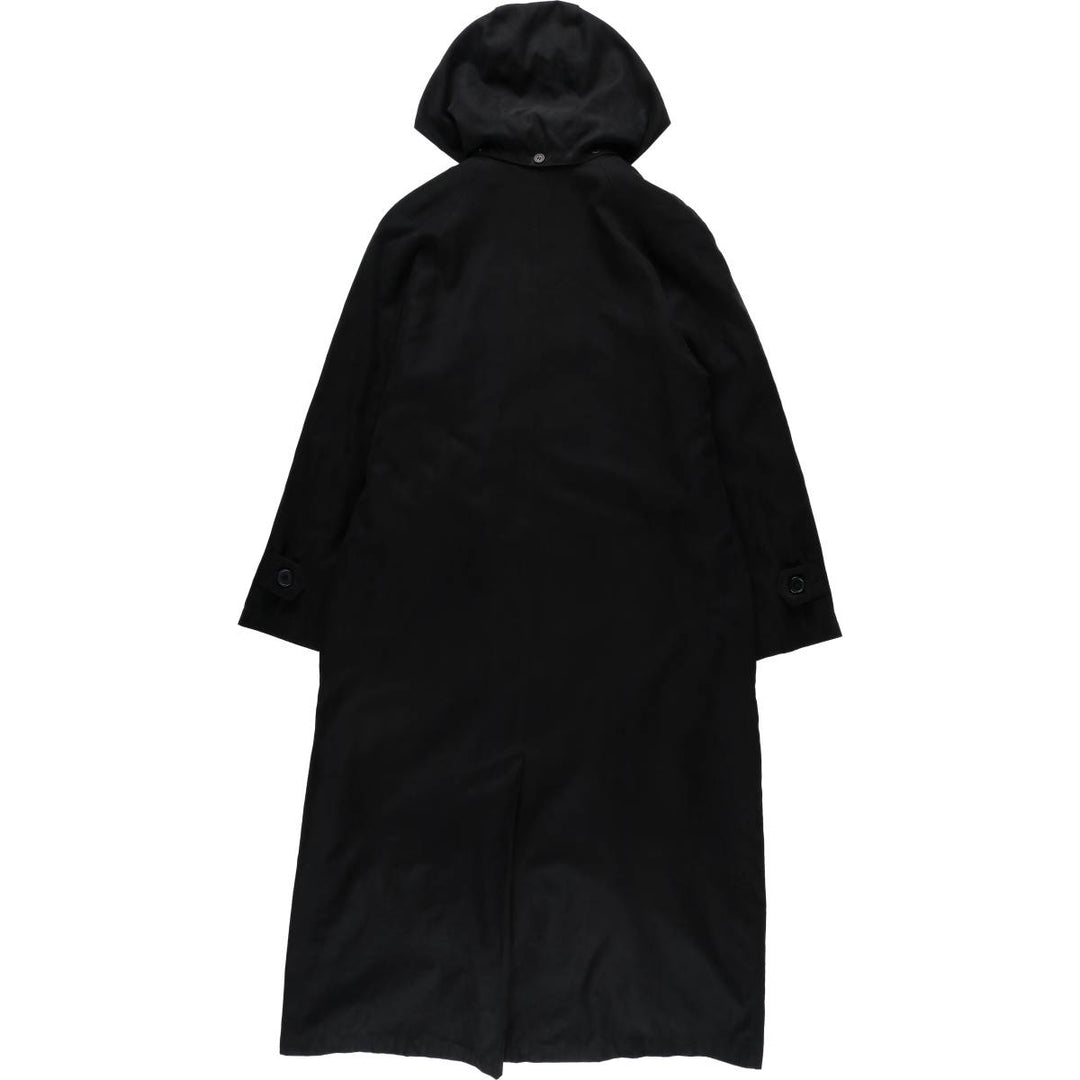 London Fog hooded stand-collar coat/balmacaan coat, women's size M (approx.) unclear black type Vintage Second Hand