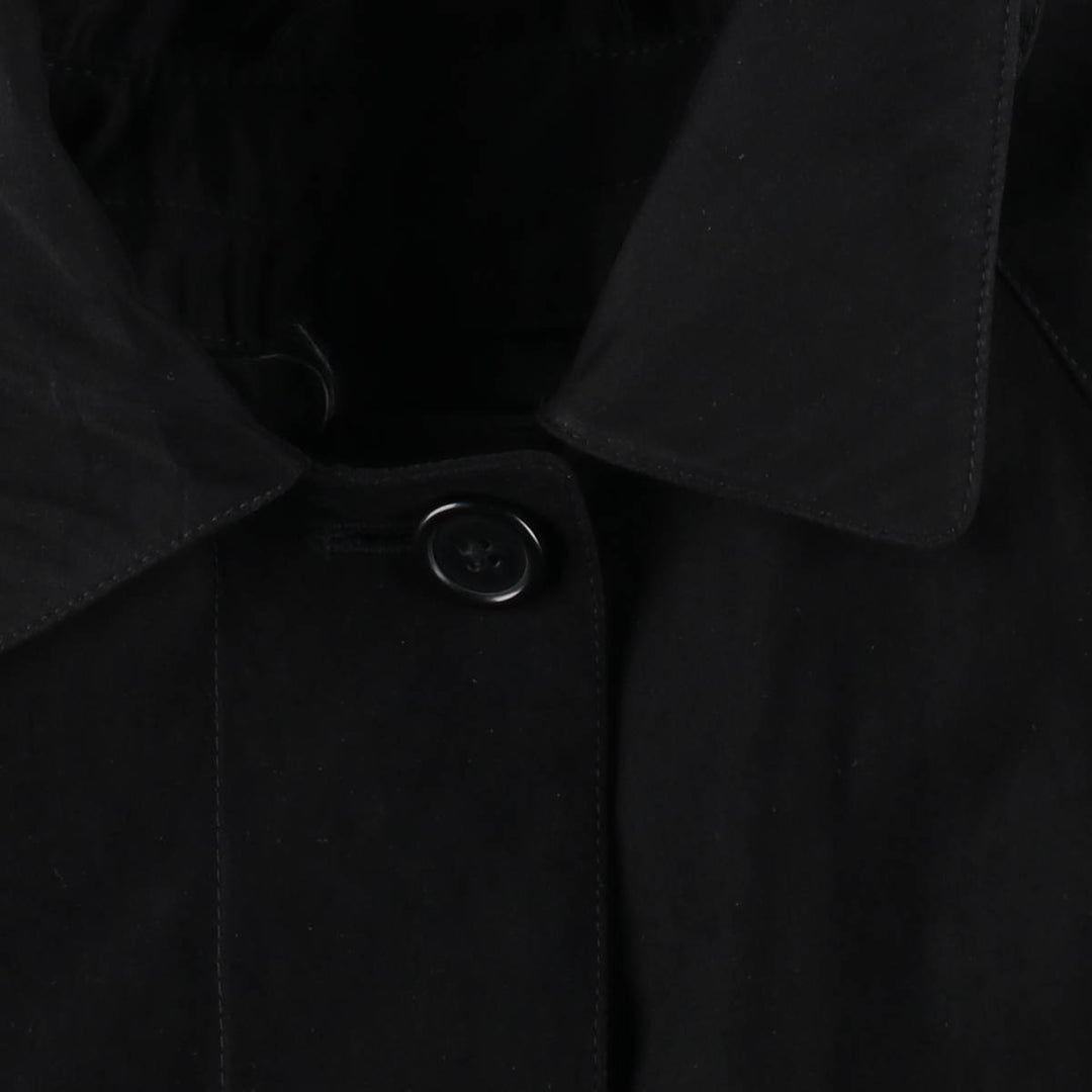 London Fog hooded stand-collar coat/balmacaan coat, women's size M (approx.) unclear black type Vintage Second Hand