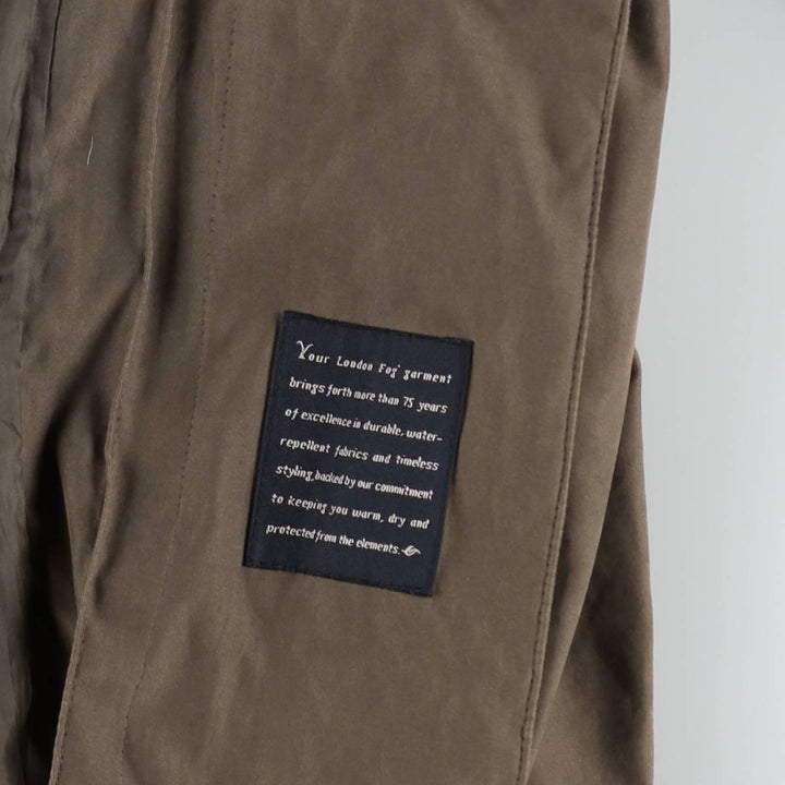 London Fog Balmacaan Coat (Women's Size M) polyester Khaki type brown Vintage Second Hand