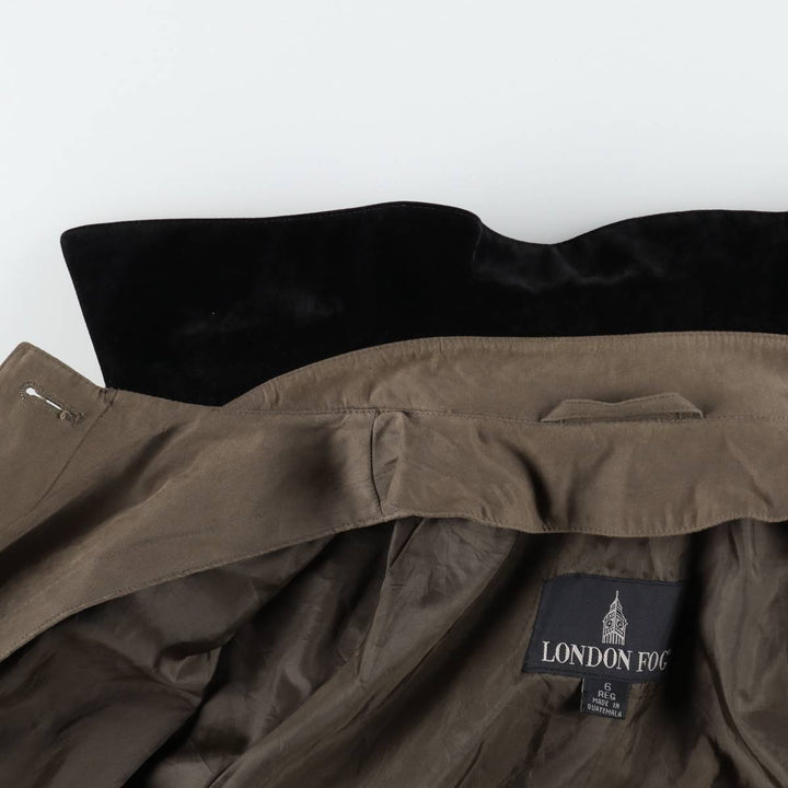 London Fog Balmacaan Coat (Women's Size M) polyester Khaki type brown Vintage Second Hand