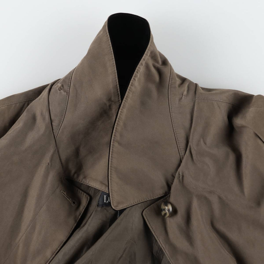London Fog Balmacaan Coat (Women's Size M) polyester Khaki type brown Vintage Second Hand