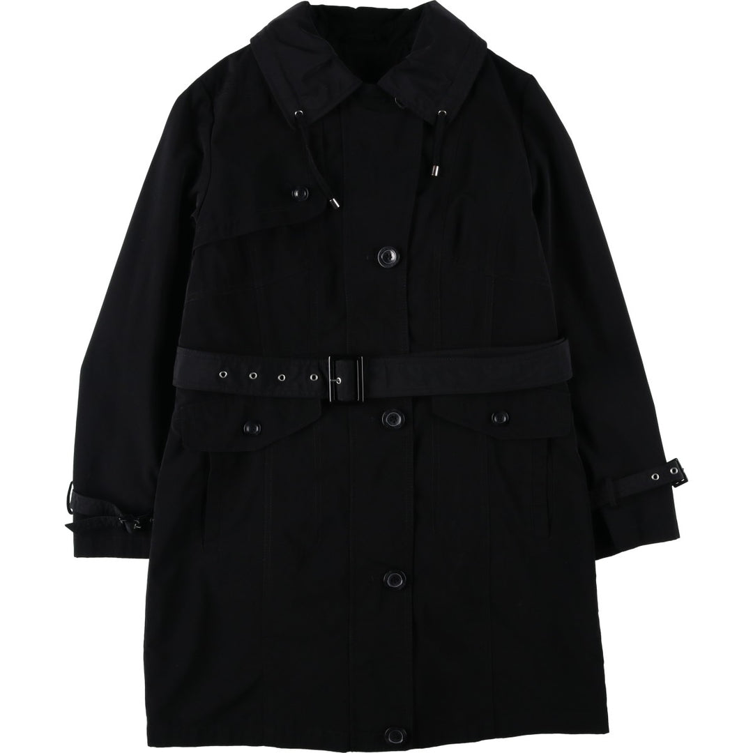 London Fog Full-Zip Single Trench Coat, Women's Size M (approx.) polyester black type Vintage Second Hand