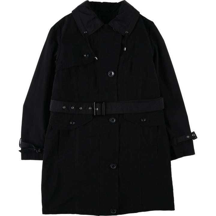 London Fog Full-Zip Single Trench Coat, Women's Size M (approx.) polyester black type Vintage Second Hand