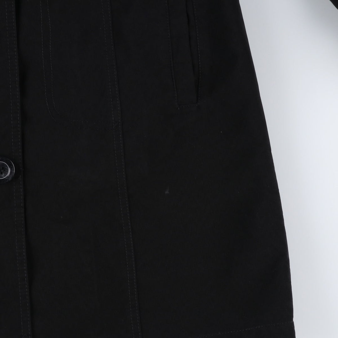 London Fog Full-Zip Single Trench Coat, Women's Size M (approx.) polyester black type Vintage Second Hand