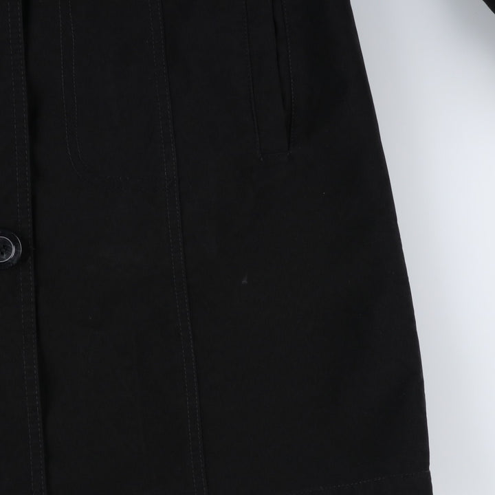 London Fog Full-Zip Single Trench Coat, Women's Size M (approx.) polyester black type Vintage Second Hand