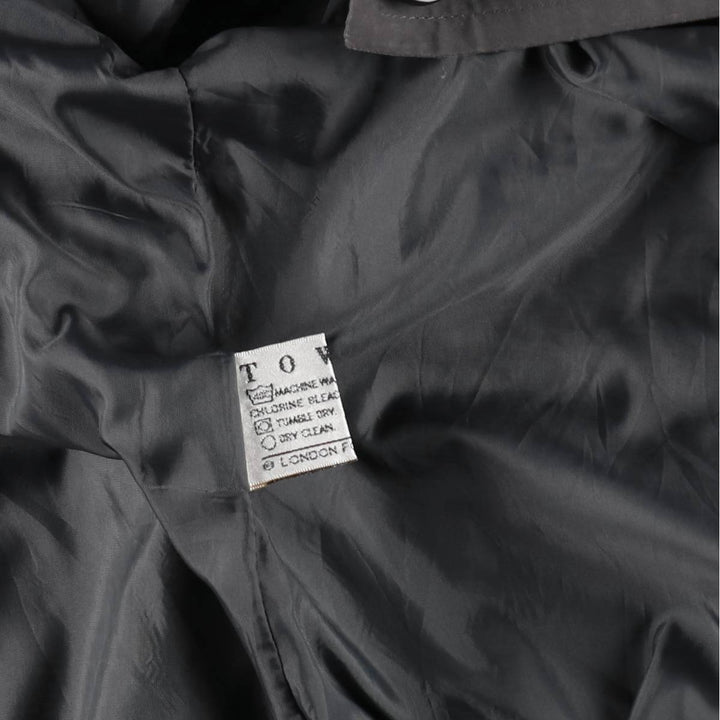 London Fog TOWNE Balmacaan Coat (Women's Size L) unclear Charcoal Vintage Second Hand